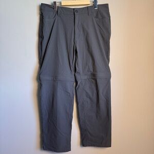 WindRiver Mens Convertible Nylon Hiking Pants‎ Grey Size 36x30 Outdoor Gorpcore